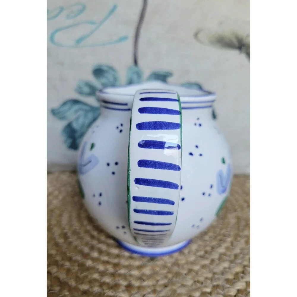 Italian Bluebirds Kissing Ceramic Small Pitcher-Taste Seller by Sigma Hand Paint